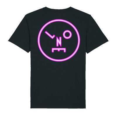 LNOE Neon Circle Logo Back Print Men's Organic T-Shirt-lnoearth