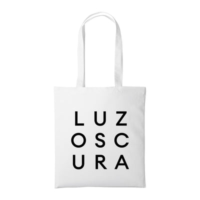 LUZoSCURA Black Logo Cotton Tote Bag-lnoearth