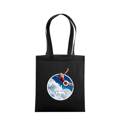 Black Printed Bag Front