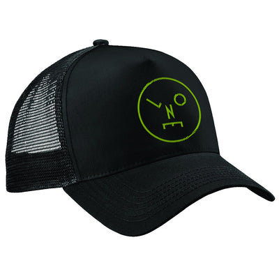 Circle Logo Lime Green Embroidered Trucker Cap-lnoearth