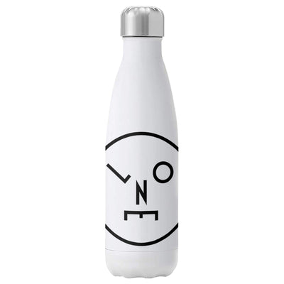 Circle Logo Black Insulated Stainless Steel Water Bottle-lnoearth